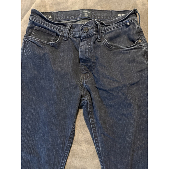 Nautica Relaxed Fit Stretch Blue Denim Dark Wash Mens Jeans 30 x 32 - Picture 2 of 15